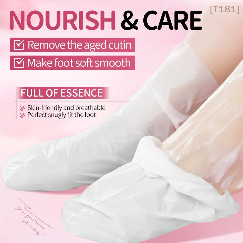 [E] SADOER 1 Pair Peach Foot Mask - Intensive Moisturizing & Nourishing For Dry Winter Foots, Hydrating Repair Care