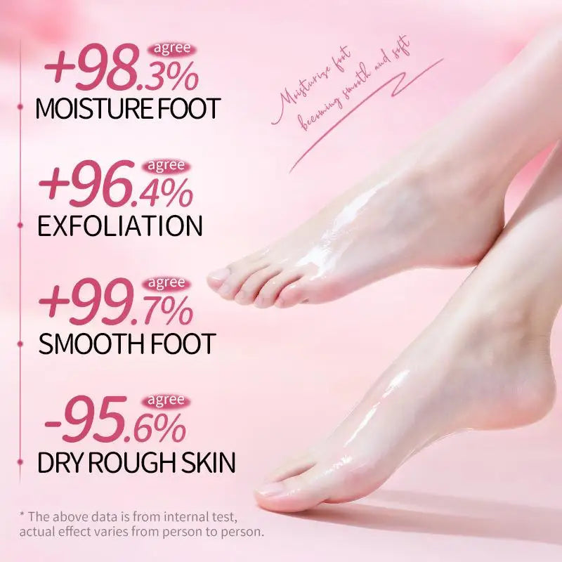 [E] SADOER 1 Pair Peach Foot Mask - Intensive Moisturizing & Nourishing For Dry Winter Foots, Hydrating Repair Care